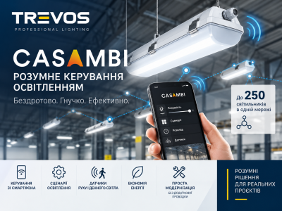 CASAMBI — бездротове інтелектуальне керування освітленням TREVOS