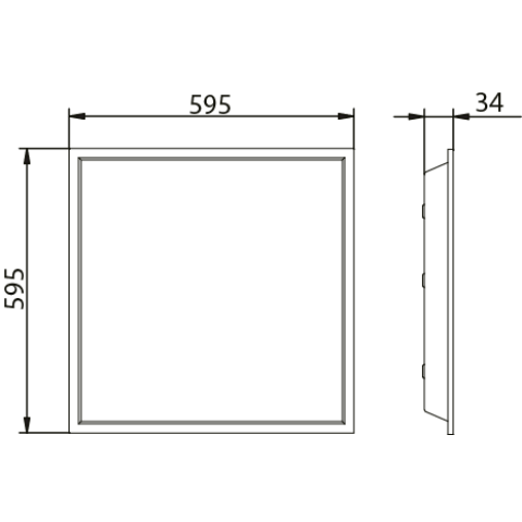 Світильник TREVOS SIRIS SQUARE 7000/840 DALI MC FRAME