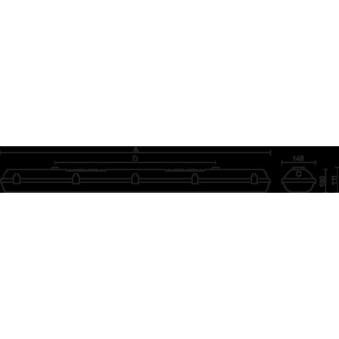 Світильник TREVOS FUTURA 2.4ft MAX PCc Al 6400/865