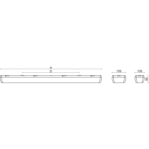 Світильник TREVOS LINEA 2.4ft 6400/840 DALI