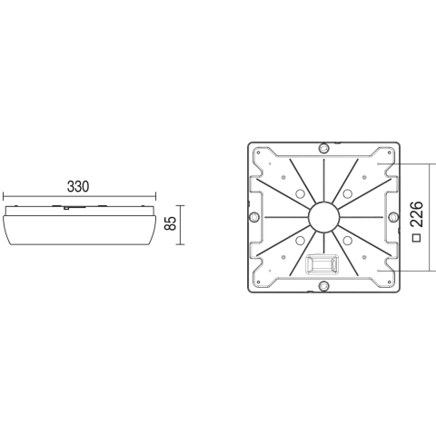 Світильник TREVOS LINEA SQUARE SNS 3600/840 COR